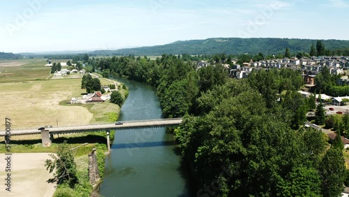 View of Snoqualmie River in Duvall, Washington photo