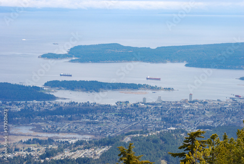 Nanaimo, British Columbia view from the top of Mount Benson