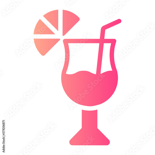 cocktail gradient icon