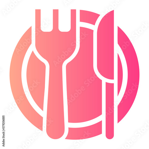 dinner gradient icon