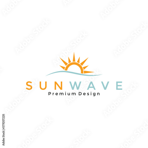 illustration vector graphic sun wave logo