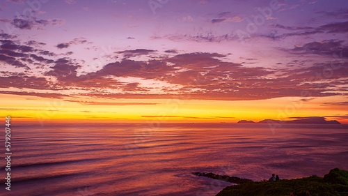 sunset over the sea