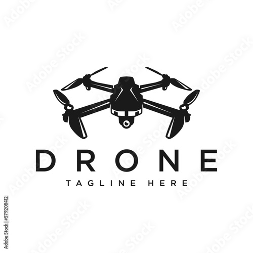 modern drone vector illustration logo