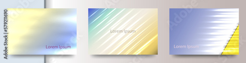 海岸と空をイメージした光と色の背景　テクノロジー　コンテンポラリー　ベクターカード