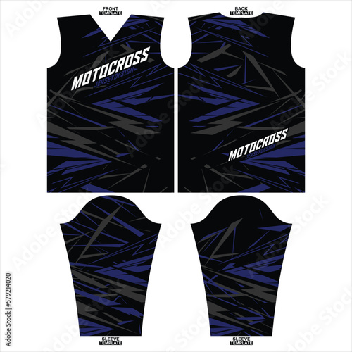 Print-ready sublimation motocross long sleeve jersey design