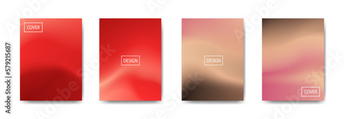 set of abstract background with beautiful gradation color, colorful background for poster flyer banner backdrop.vertical banner.cool fluid background vector illustration