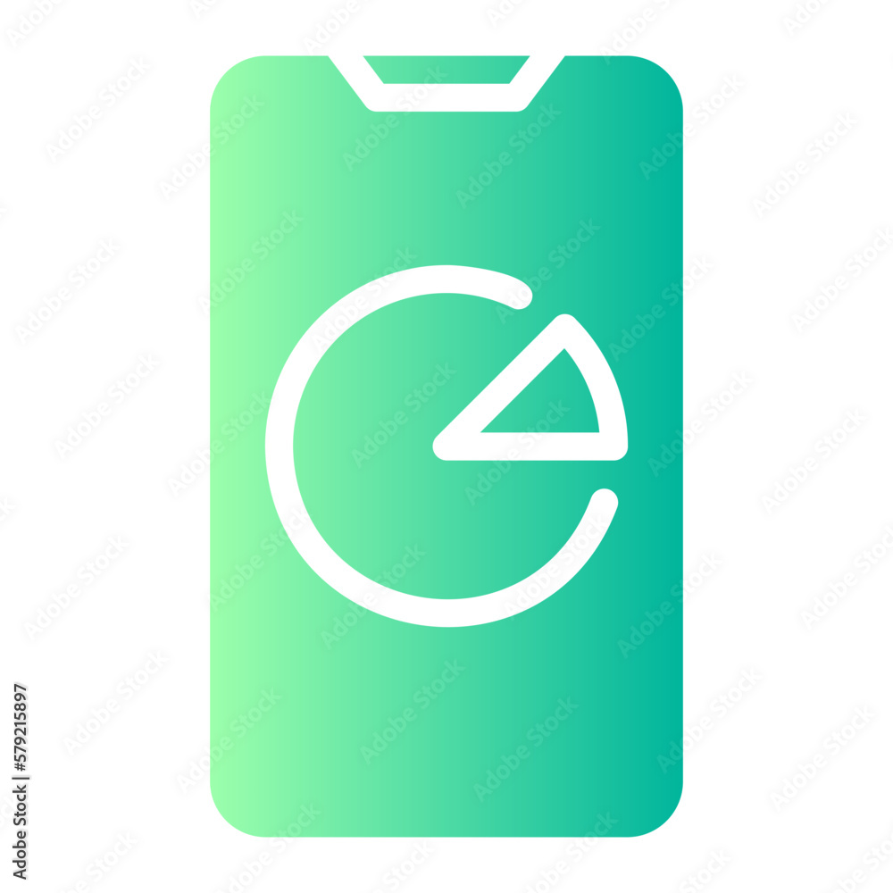 pie cart gradient icon