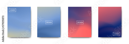 set of abstract background with beautiful gradation color, colorful background for poster flyer banner backdrop.vertical banner.cool fluid background vector illustration