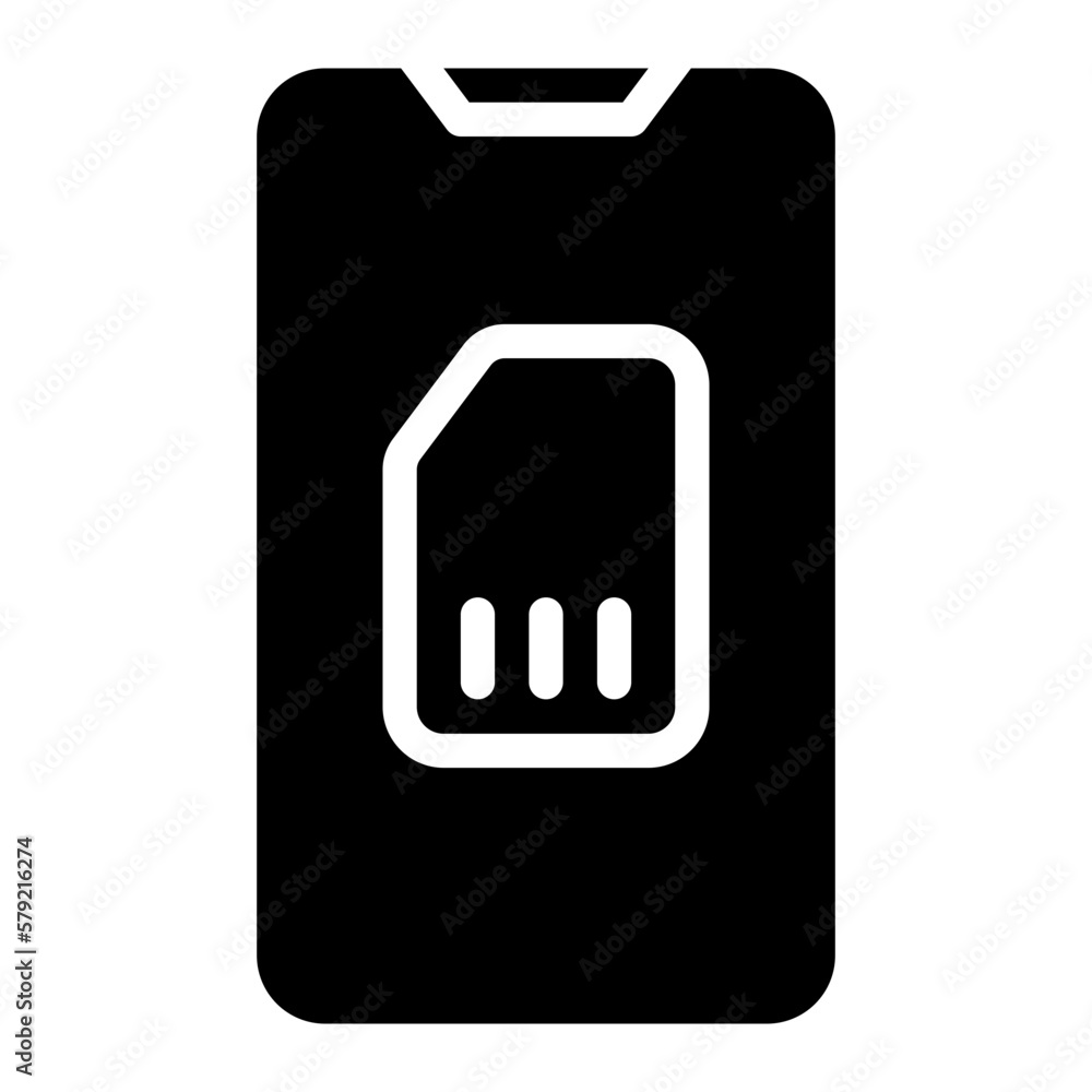 simcard glyph icon