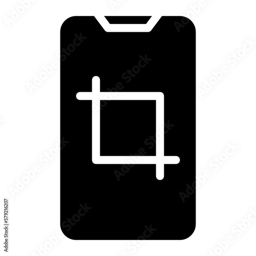 crop glyph icon