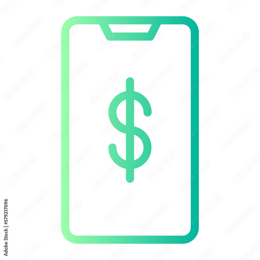 mobile payment gradient icon mobile payment gradient icon
