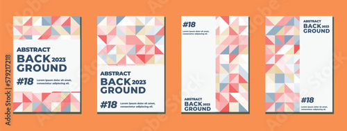 Simple geometric abstract company identity A4 vector design layout collection.