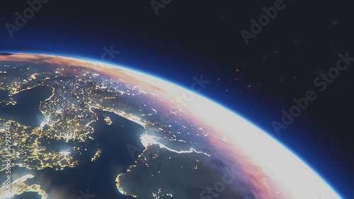 Fototapeta Naklejka Na Ścianę i Meble -  earth in space 4K wallpaper