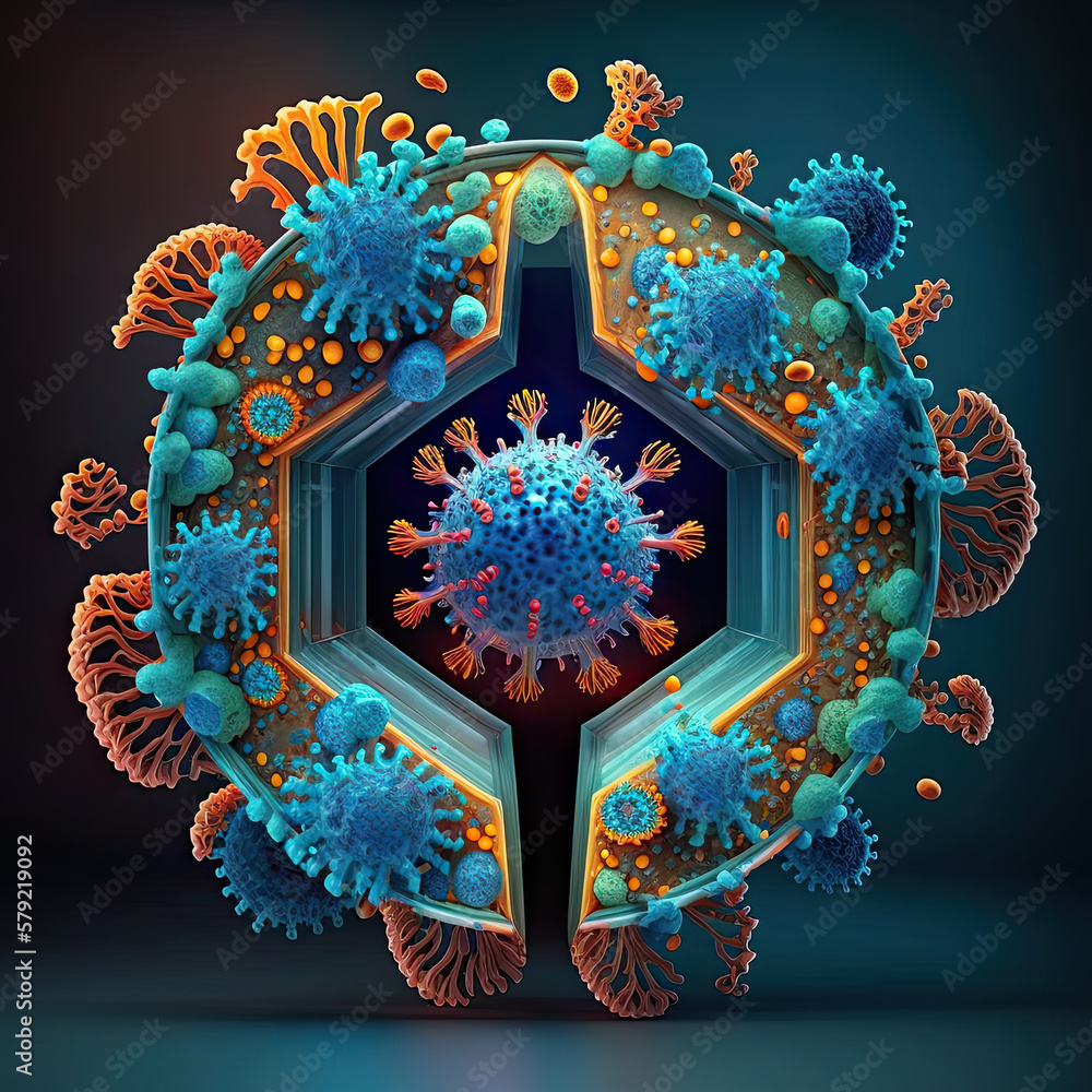 This illustration visualizes the process of COVID-19 virus inside the ...