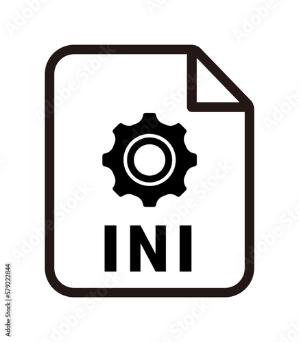 File formats vector icon illustration | .ini