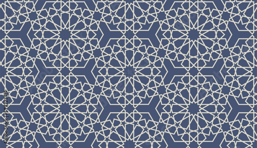 Arabic style of geometric tiles seamless pattern