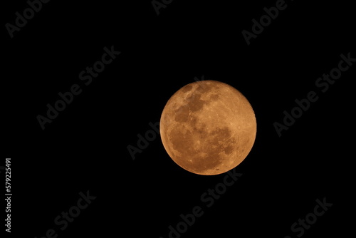 full moon on black