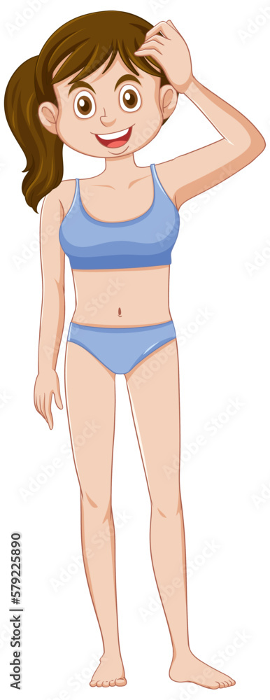 Confident girl Experiencing Puberty with Hips Get Wider Confident girl Experiencing Puberty with Hips Get Wider