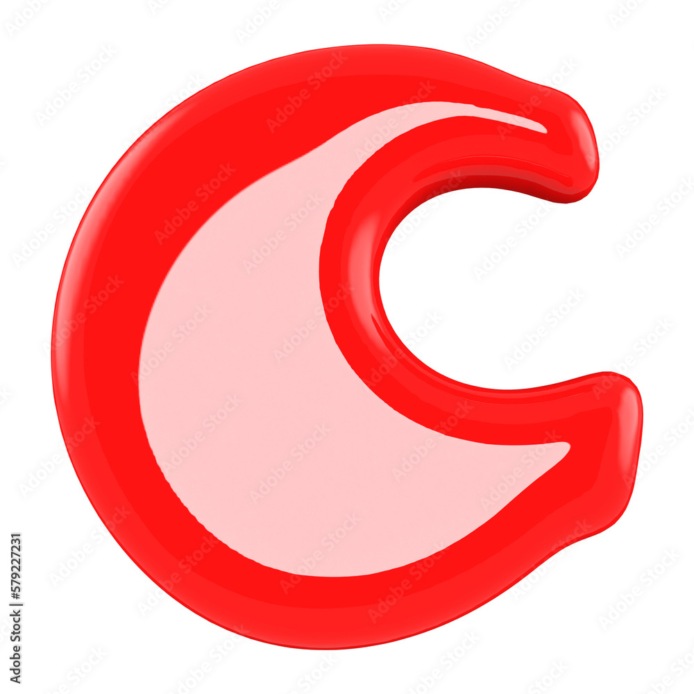 3d Font Red Letter C 3d Font Red Letter C