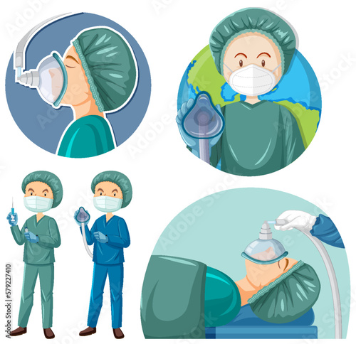 Set of mix anesthesia day