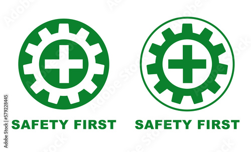 safety first signage logo design printable sign for safely at workplace factory construction banner