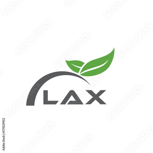 LAX letter nature logo design on white background. LAX creative initials letter leaf logo concept. LAX letter design.
