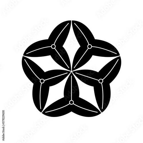 澤瀉紋 / 沢瀉紋・五ツ葉澤瀉（いつつはおもだか）/ 沢瀉桔梗（おもだかききょう）