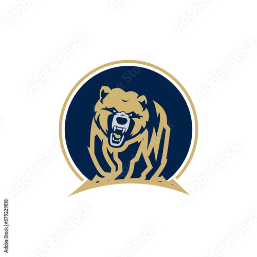 Bear logo - vector illustration, emblem design