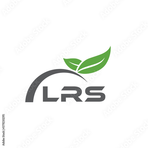 LRS letter nature logo design on white background. LRS creative initials letter leaf logo concept. LRS letter design. 