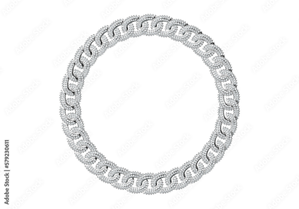 Gold chain isolated on white. 3D rendering Gold chain isolated on white. 3D rendering