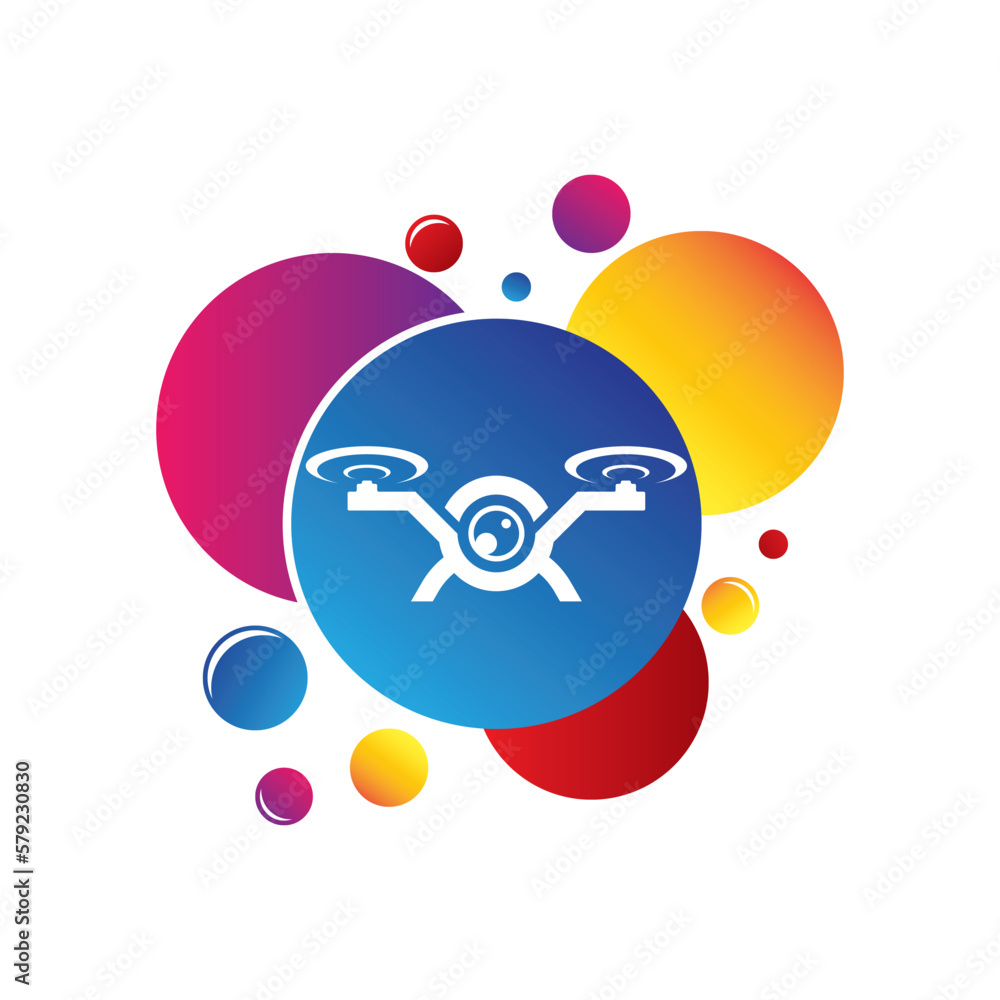 Drone logo template vector icon Drone logo template vector icon