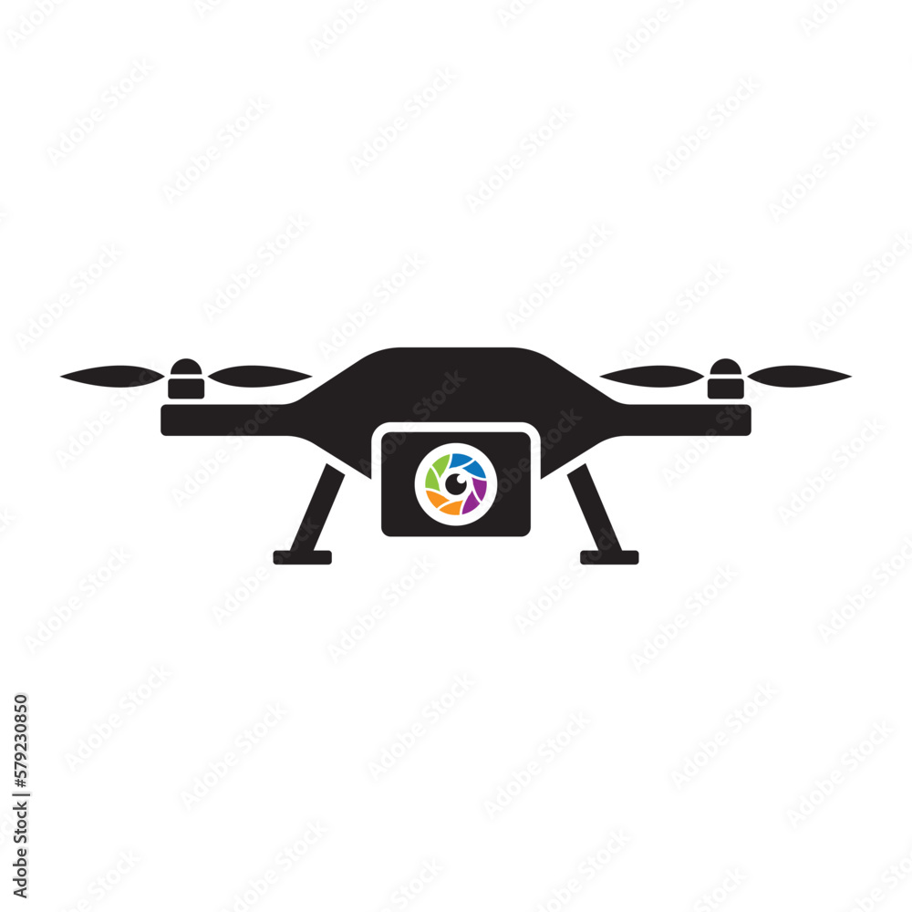 Drone logo template vector icon Drone logo template vector icon