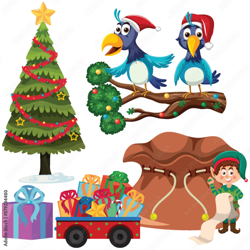 Fototapeta premium Set of Christmas element