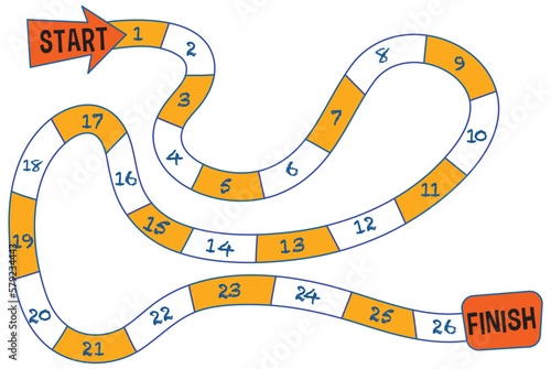Simple board game template for children
