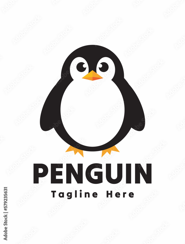 Obraz premium simple penguin logo