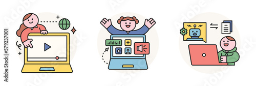 back to school. computer online classes.