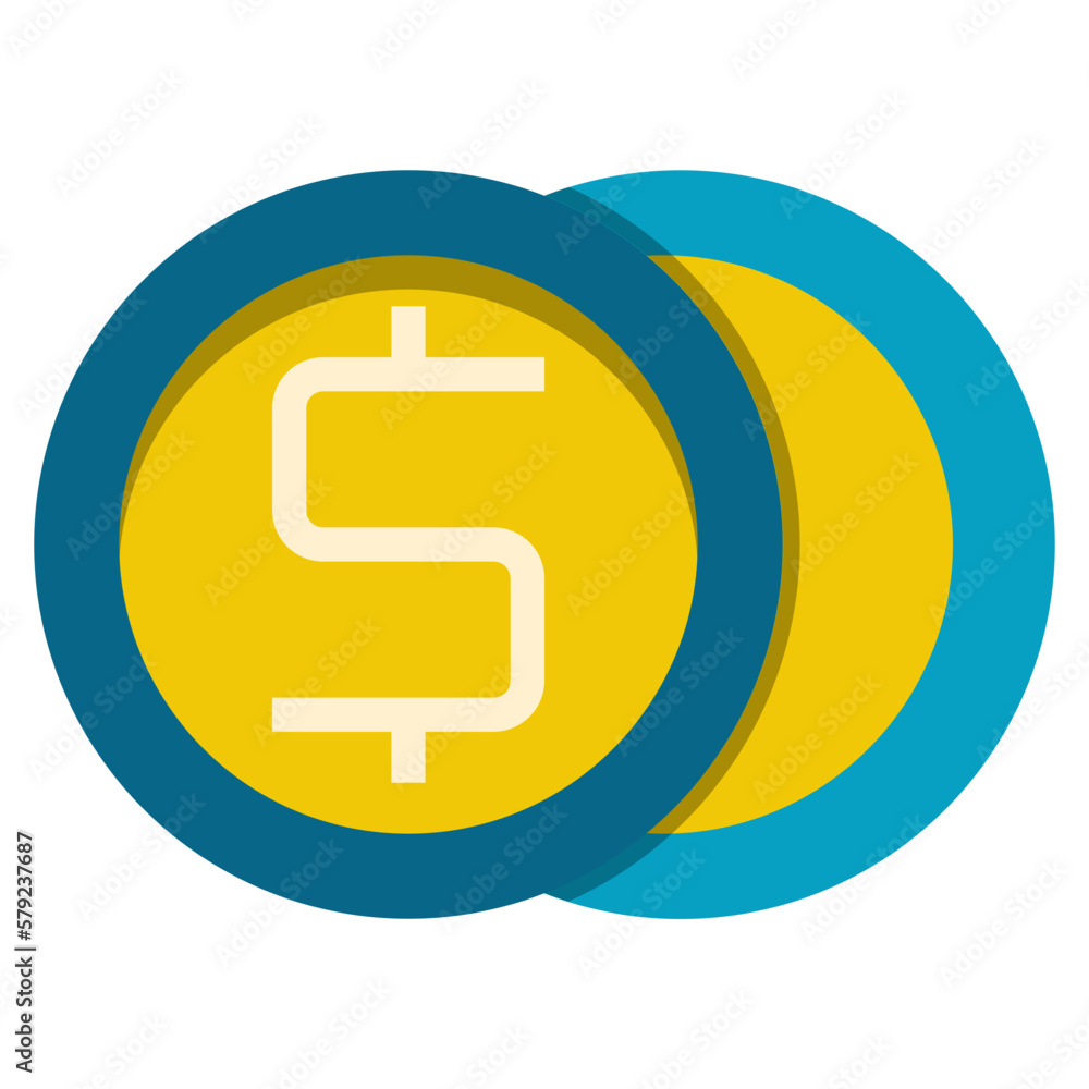 Simple cost flat icon, money and payment related concept on the white background Simple cost flat icon, money and payment related concept on the white background