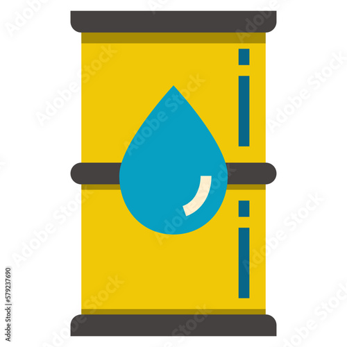 Simple energy flat icon, power and gas oil related concept on the white background