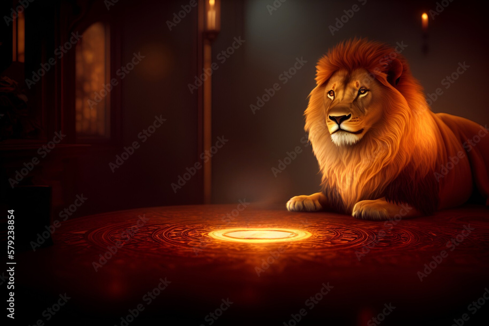 lion in the night