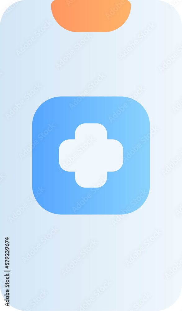 Online Medical App Icon Vector - This icon is typically designed to represent an online medical application. It may feature an image of a stethoscope, a medical cross Online Medical App Icon Vector - This icon is typically designed to represent an online medical application. It may feature an image of a stethoscope, a medical cross
