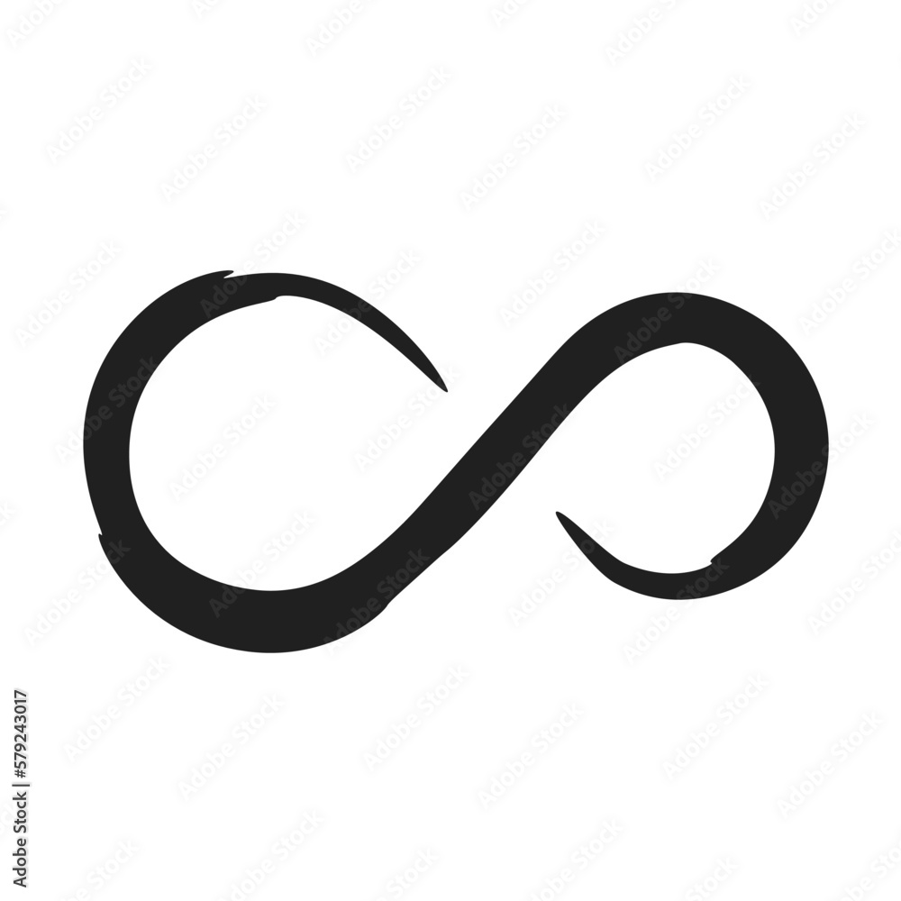 infinity artistic brush stroke vector illustration infinity artistic brush stroke vector illustration