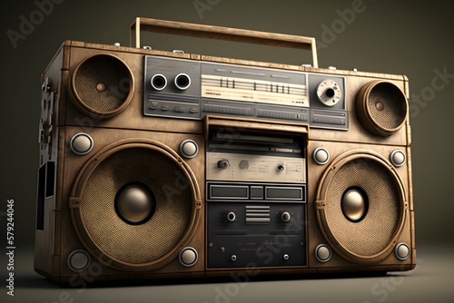 boom box created using AI Generative Technology