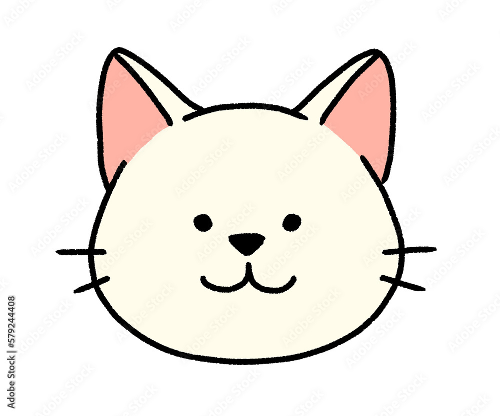 白猫のアイコンイラスト 白猫のアイコンイラスト