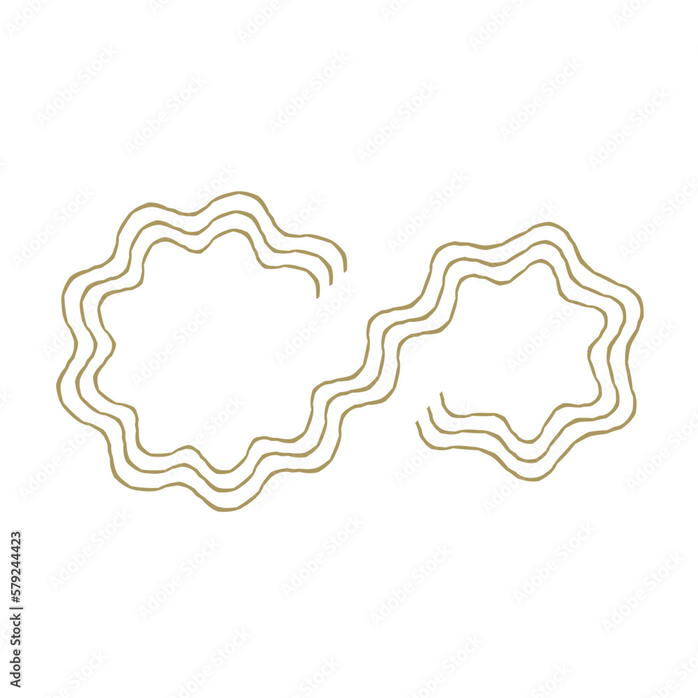 wavy decorative floral lines infinity vector illustration eps
