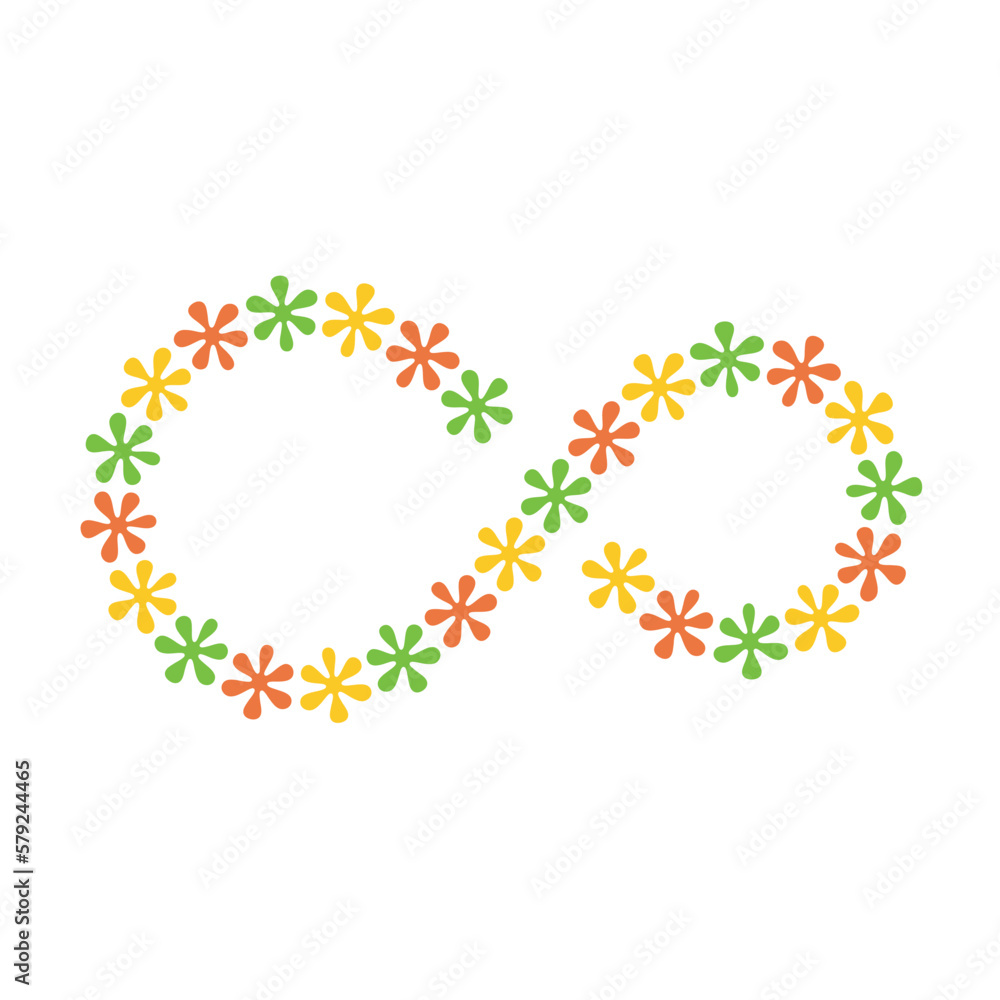 flower infinity icon vector illustration eps 
