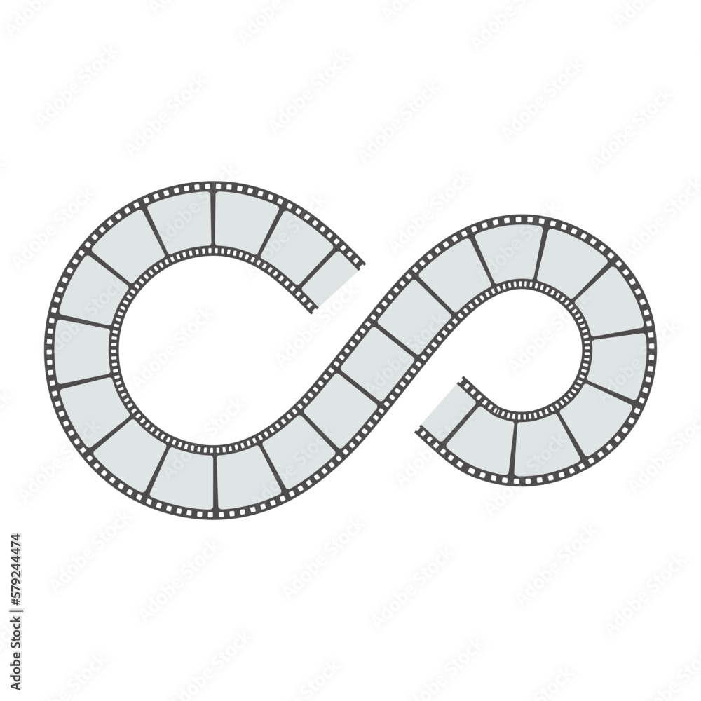 infinity symbol film reel vector illustration Stock Vector | Adobe Stock