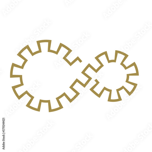 setting cog gear wheel infinity vector illustration eps