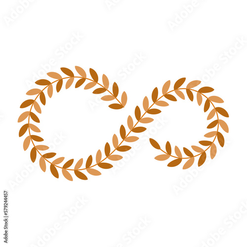leaf award infinity icon vector illustration eps 