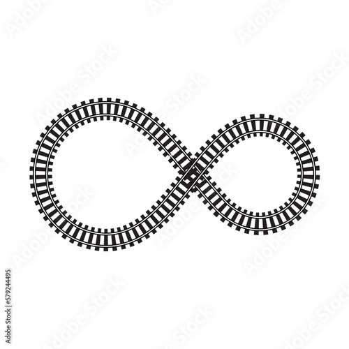 train track infinity icon vector illustration eps 