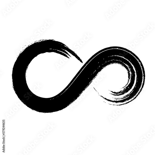 infinity artistic brush stroke vector illustration 